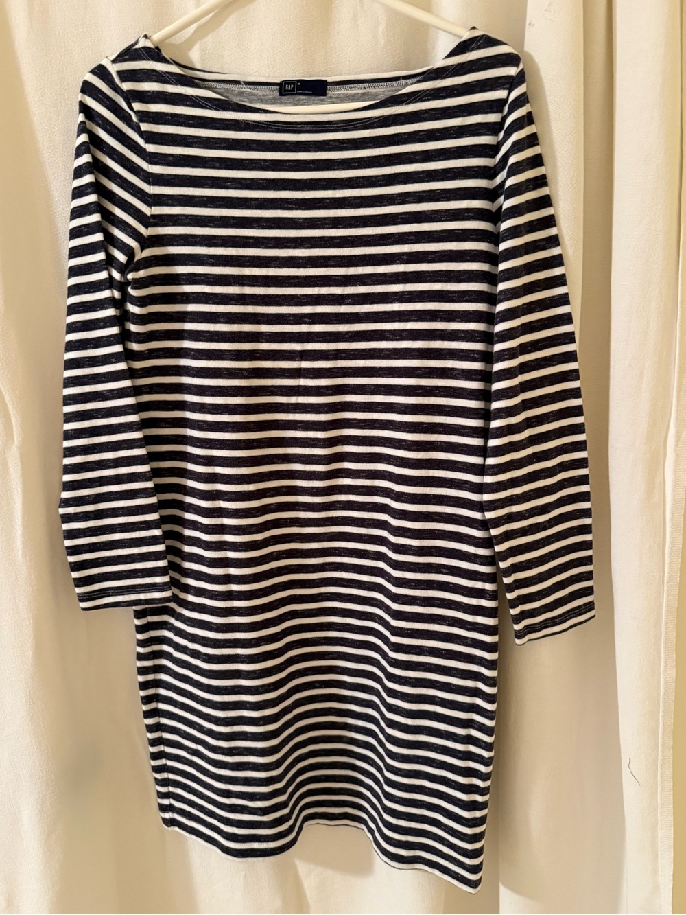 GAP Striped Boatneck Knit Dress - Navy & White